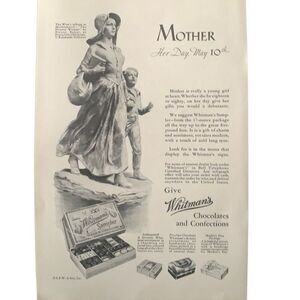 Vintage 1931 Whitman’s Chocolates Mothers Day May 10th Ad Advertisement